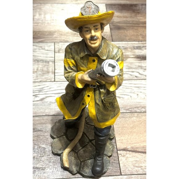 Vintage Firefighter Figurine Holding Hose - Picture 1 of 6